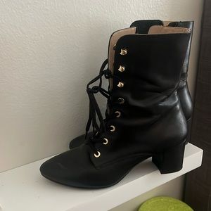 Stewart Weitzman Black “Witchy” Boots Block Heel